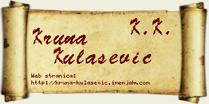 Kruna Kulašević vizit kartica